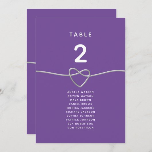 Moderne Lila Hochzeitsstift (Vorne/Hinten)