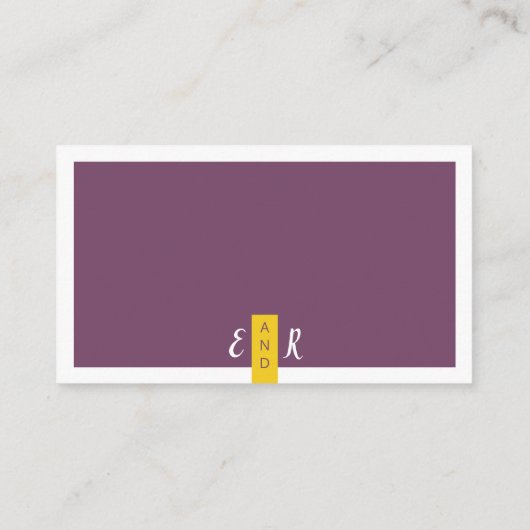 Moderne lila Hochzeitswebsite Begleitkarte (Rückseite)