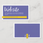 Moderne lila Hochzeitswebsite Begleitkarte (Vorne/Hinten)