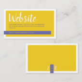 Moderne lila Hochzeitswebsite Begleitkarte (Vorne/Hinten)