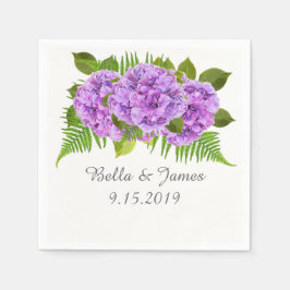 Moderne Lila Hydrangea Wedding Collection Napkins Serviette