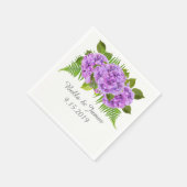 Moderne Lila Hydrangea Wedding Collection Napkins Serviette (Ecke)
