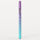 Moderne Lila Imitate Glitzer Türkis Ombre no.2 Case-Mate iPhone Hülle (Hinten/Rechts)