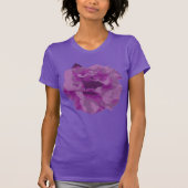 Moderne Lila Kamelien-Blumen T-Shirt (Vorderseite)