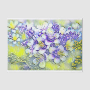 Moderne Lila Kirschblüten Wasserfarbe Seidenpapier
