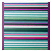Moderne Lila Kollektion von grünen Streifen Fliese (Vorderseite)