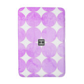 Moderne Lila Kreise | Monogramm Badematte (Vorderseite Vertikal)