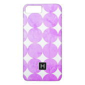 Moderne Lila Kreise | Monogramm Case-Mate iPhone Hülle (Rückseite)