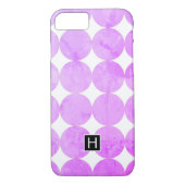 Moderne Lila Kreise | Monogramm Case-Mate iPhone Hülle (Rückseite)