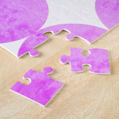 Moderne Lila Kreise | Monogramm Puzzle (Seite)