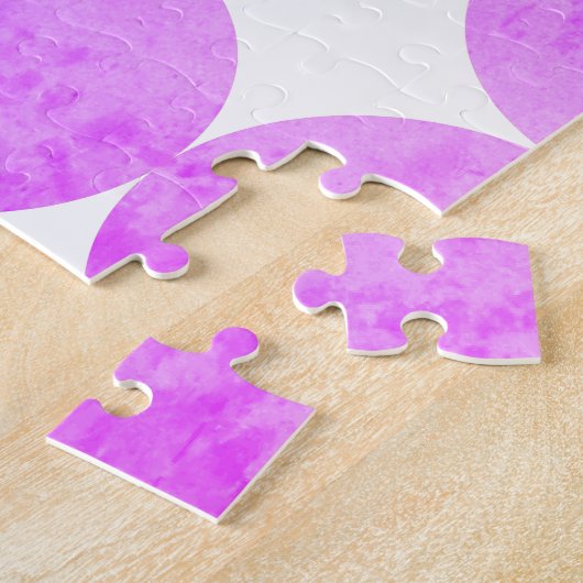 Moderne Lila Kreise | Monogramm Puzzle (Seite)