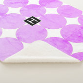 Moderne Lila Kreise | Monogramm Sherpadecke (3/4)