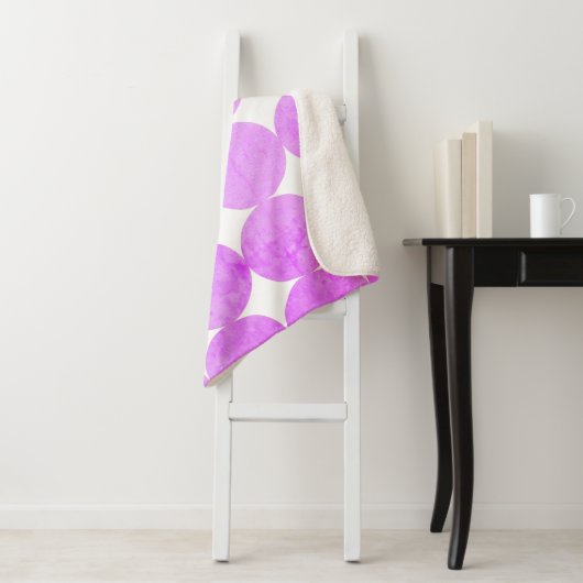 Moderne Lila Kreise | Monogramm Sherpadecke (Beispiel)