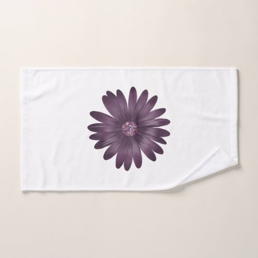 Moderne lila Lage mit Glitzer Badhandtuch Set (Handtuch)