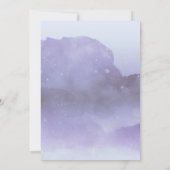 Moderne Lila Lavendel-Wasserfarbenhochzeit Einladung (Rückseite)