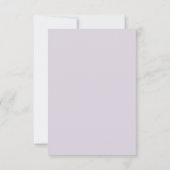 Moderne Lila Lavendel Wedding stilvoll RSVP Karte (Rückseite)