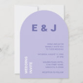 Moderne Lila Lavendeleinladung Einladung (Vorderseite)