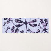 Moderne, lila Libellenmuster-Abbildung Yogamatte (Vorderseite (Horizontal))