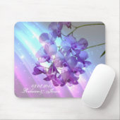 moderne lila lila Orchideenmit blumenhochzeit Mousepad (Mit Mouse)