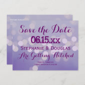 Moderne Lila Lilac-Save the Date Postkarten (Vorne/Hinten)