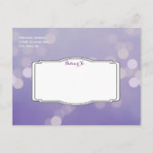 Moderne Lila Lilac-Save the Date Postkarten (Rückseite)