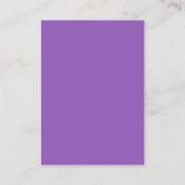 Moderne lila Linienkunst Flo QR-Code Hochzeitswebs Begleitkarte (Rückseite)