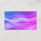 Moderne Lila Magenta Abstrakt Waves Visitenkarte (Rückseite)