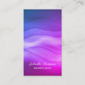 Moderne Lila Magenta Abstrakt Waves Visitenkarte (Vorderseite)