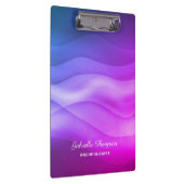 Moderne Lila Magenta Abstrakte Waves Klemmbrett (Rechts)