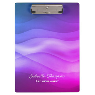 Moderne Lila Magenta Abstrakte Waves Klemmbrett