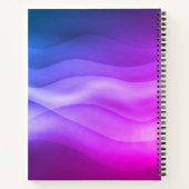 Moderne Lila Magenta Abstrakte Waves Notizblock (Rückseite)