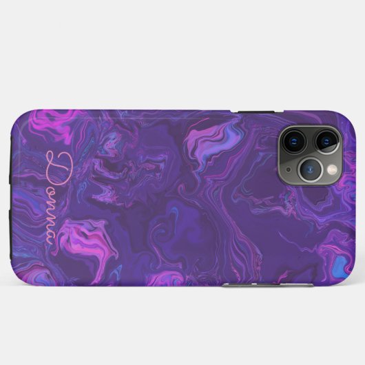 Moderne Lila Marble Abstrakt iPhone/iPad Gehäuse Case-Mate iPhone Hülle (Rückseite (Horizontal))