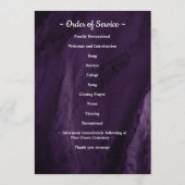 Moderne Lila Marmororden Programm (Rückseite)