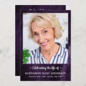 Moderne Lila Marmororden Programm (Vorne/Hinten)