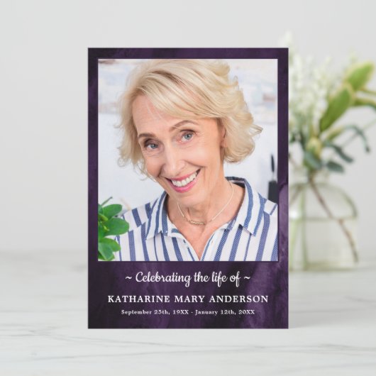 Moderne Lila Marmororden Programm (Stehend Vorderseite)