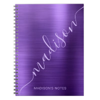 Moderne, Lila Metallic-Monogrammsignatur