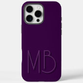 Moderne Lila Monogramm-Initialen zeitgemäß Case-Mate iPhone Hülle (Rückseite)