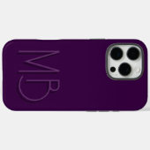 Moderne Lila Monogramm-Initialen zeitgemäß Case-Mate iPhone Hülle (Rückseite (Horizontal))