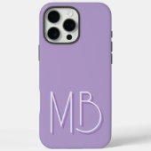 Moderne Lila Monogramm-Initialen zeitgemäß Case-Mate iPhone Hülle (Rückseite)