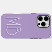 Moderne Lila Monogramm-Initialen zeitgemäß Case-Mate iPhone Hülle (Rückseite (Horizontal))