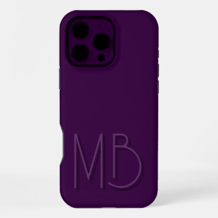 Moderne lila Monogramm-Initialen Zeitgenössisch iPhone 16 Pro Max Hülle