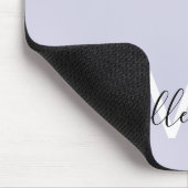 Moderne, lila Monogramm-Schrift in Pastellfarben Mousepad (Ecke)