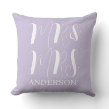 Moderne lila Mr-und-Mrs-Script-Hochzeit