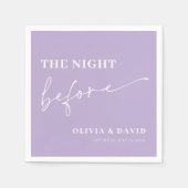 Moderne Lila Nacht vor Probe Abendessen Serviette (Vorderseite)