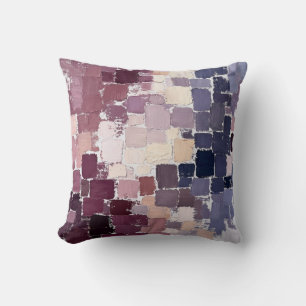 Moderne lila Navy-Palettenmesser-Abstraktmalerei Kissen