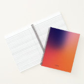 Moderne Lila Orange Grainy Textur Gradient Ombre Notizblock (Innenseite)