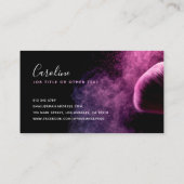 Moderne Lila Powder & Brushes Makeup Artist Visitenkarte (Rückseite)