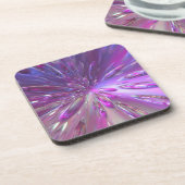 Moderne Lila Prismentröpfchen stilvoll Getränkeuntersetzer (Linke Seite)