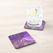Moderne Lila Prismentröpfchen stilvoll Getränkeuntersetzer (Rechte Seite)