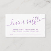 Moderne Lila Raffel-Ticketverpackung für Kleinkind Begleitkarte (Vorderseite)